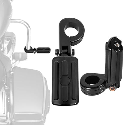 1 1/4" Highway Footpegs Engine Guard Footrest Clamp Mount Compatible with Harley Touring Softail Dyna Sportster Honda Kawasaki Suzuki Yamaha 1.25"(32mm，Black) - color: Black P3, size: 1 1/4 inch