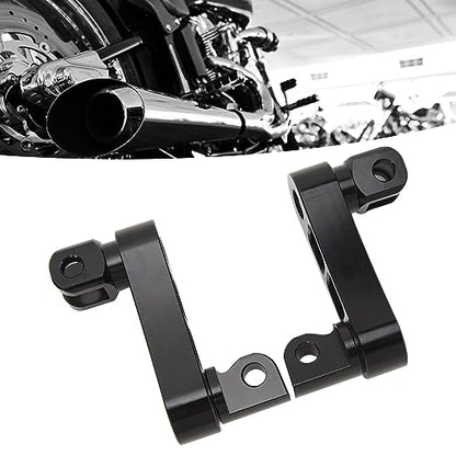 Foot Peg Highway Bracket for Motorcycles Adjustable 360 Degree Rotation Foot Peg Extension Bracket Compatible with Male Mount - color: Black