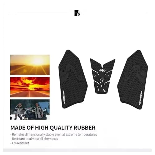 for Yamaha Tracer 9 GT TRACER9 Tracer 9GT 2025 2026 Motorcycle Accessories Side Fuel Tank Grips Tank Pads Protector Stickers Decal Gas Knee Grip Traction Pad Tankpad PVC Rubber Black