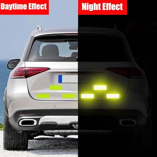 60Pcs Reflective Stickers Made of DG3, 3.15" x 1.18" Safety Reflective Tape for Car Bike Mailbox Helmet, Reflective Tape Outdoor Waterproof - Enhanced Night Safety & Wide Coverage - color: Blue-60Pcs