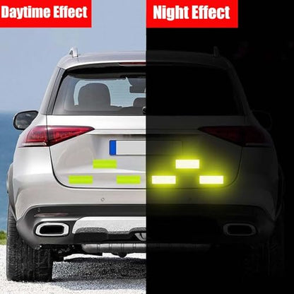 60Pcs Reflective Stickers Made of DG3, 3.15" x 1.18" Safety Reflective Tape for Car Bike Mailbox Helmet, Reflective Tape Outdoor Waterproof - Enhanced Night Safety & Wide Coverage - color: Red-60Pcs
