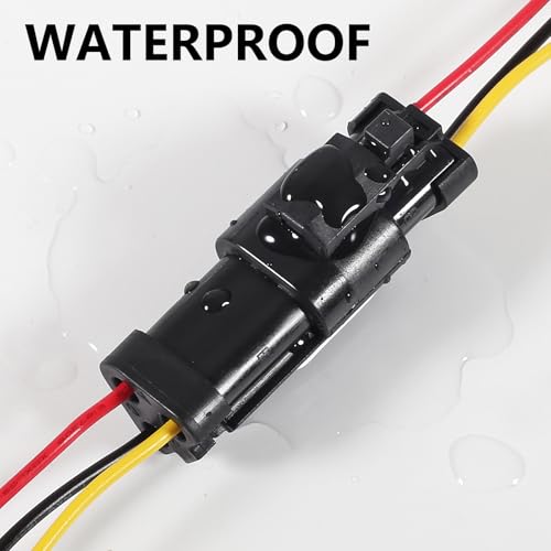 5Pcs 3 Pin DT Connector Car Electric Plug Connector Wire Harness Auto Waterproof Male Female Automotive Electrical Connector Auto Plug with 3 Wire for Car Truck Boat - size: 5pcs 3 pin DT