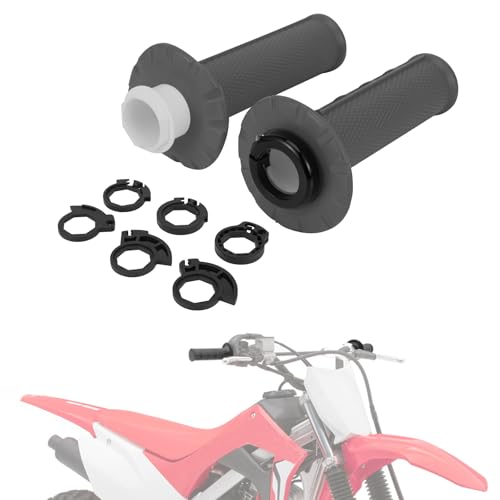 Motorcycle Lock-on Grips 7/8”Handlebar Handle Universal for KLX 140 KLX300R CRF250F CRF300L YZ250F YZ450F DRZ400 TW200 YFZ450 Dirt Pit Bike ATV Gray - color: gray