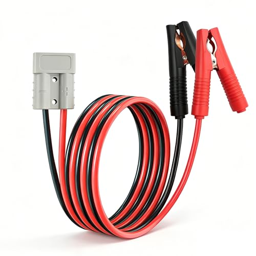 50A Anderson Connector to Alligator Clip 10AWG Battery Alligator Clip 600V Quick Connector Plug Battery Clip for Trucks,Automobiles,forklifts(1M) - size: Anderson-Clip 1m(Tinned Copper Wire)
