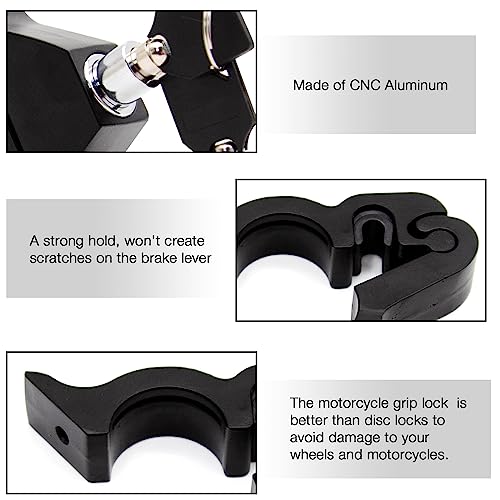 Motorcycle Throttle Lock Anti Theft Motorcycle Handlebar Lock Universal Heavy Duty Motorcycle Grip Handlebar Lock for Motorbike Scooter ATVs Sports Bikes Mopeds(Black)