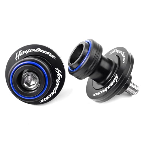Compatible With GSX 1300R 2026 HAYABUSA GSX1300R Gen 3 1999-2026 2025 GSXR 1300 Motorcycle Swingarm Spools Sliders CNC Swing Arm Spools Screws (Blue) - color: Blue
