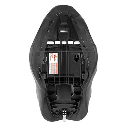 C.C. RIDER Low Profile Passenger Seat - Fat Diamond Pro 2-Up One-Piece fit for Harley Touring Road King FLHR Street Glide FLHX FLTRX 2009-2023 Bagger Comb #Orange Stitching One piece - color: Orange Stitching