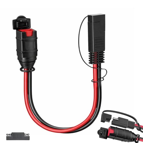 1FT SAE Extension Cable Compatible with NOCO Genius Smart Chargers, 14AWG Pure Copper X-Connect SAE Adapter, Motorcycle ATV UTV Car Battery Charger Harness