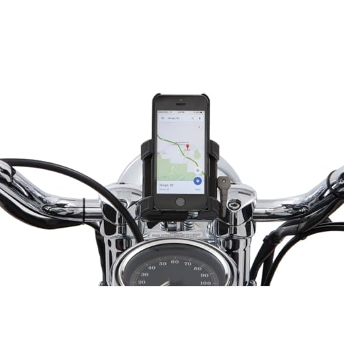 Ciro 50312 Handlebar Mount Smartphone/GPS Holder With Charger, Chrome - color: Chrome