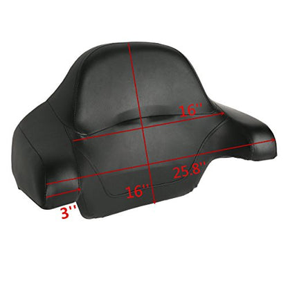 XFMT Chopped Trunk + Backrest Pad For Harley Davidson Touring 2014-2024 - color: Chopped Trunk&Around Pad