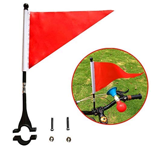 Kids Bike Accessories Cycling Handlebar Safety Triangle Flag Pole Polyester Tear-Resistant Waterproof Orange Safty Flag - color: triangle flag