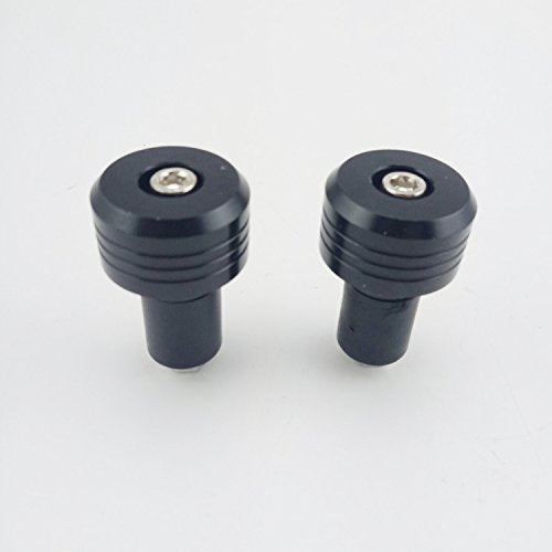 Motorcycle Handlebar Ends,7/8'' Handle Bar Slider Caps Weight Plugs CNC Aluminum (Black) - color: Black
