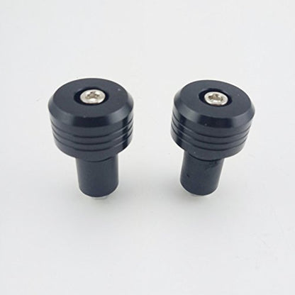 Motorcycle Handlebar Ends,7/8'' Handle Bar Slider Caps Weight Plugs CNC Aluminum (Black) - color: Black
