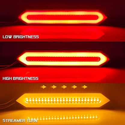 100 LED Trailer Tail Lights,2835SMD Bright Tail/Stop/Brake/Sequential Turn Signal Light Waterproof LED Tail Light Bar for Trailer Truck RV Pickup SUV Van DC12-30V - color: Red&Yellow