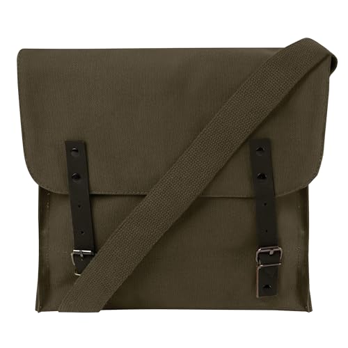 Rothco Canvas Utility Bag – Durable Crossbody Shoulder Satchel for Everyday Hobby Essentials and Supplies For Men and Women - color: Olive Drab