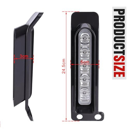 LED Filler Panel Lights Rear Fender Light Turn Signals Lamp Brake Tail Lights Fit for Harley Touring Electra Glide Ultra Limited Road King Road Glide 2014-2024(Black Housing Transparent Lens) - color: Black Housing Transparent Lens