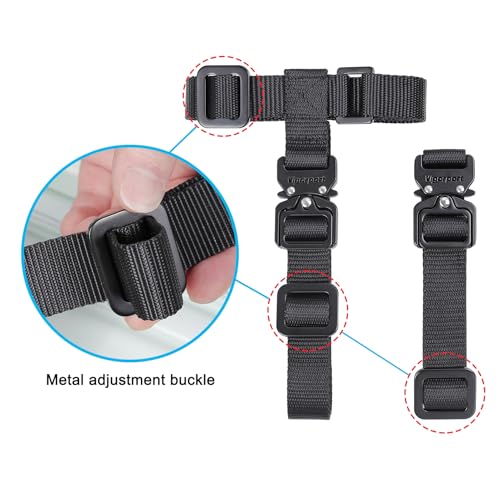 Vigorport Luggage Straps, Metal Luggage Connector Straps for Suitcases Add A Bag and Connect Your 2 Suitcases Together Adjustable Attachment Accessories Belts (0.75" Width Small Size) - size: Small-Metal Buckle