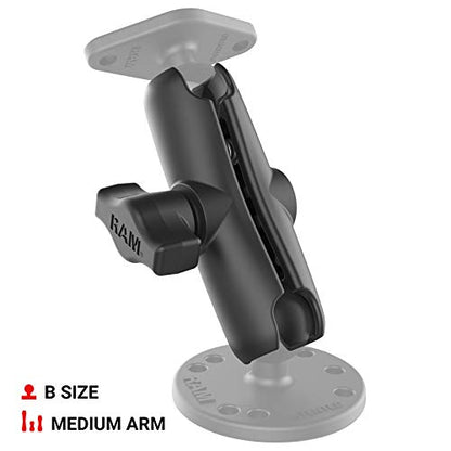RAM MOUNTS B Size 1" Double Socket Mount Arm – Short (RAM-B-201U-A) - size: 2.4 in.