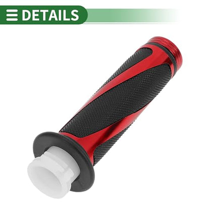 7/8" 22mm 15/16" 24mm Motorcycle Hand Grips Cover Kit Non Slip Aluminum Alloy Rubber Handlebar Grips for Motorcycle Scooter Bicycle ATV Red 1Set - color: Red