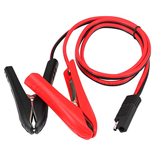 Yeebline Alligator Clip to SAE Connector Cable, 3.2FT 12V Alligator Crocodile Clip Clamp to SAE 2 Pin Quick Disconnect Adapter Connector Charging Extension Cord (Alligator Clip to SAE 1m 1 Pack) - color: Alligator Clip to SAE 1m 1 Pack