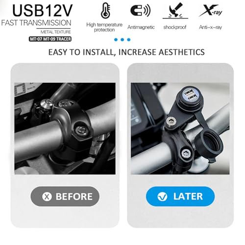 12V Motorcycle Double USB Charger Adapter for Yamaha Tracer MT-07 MT-09 SP FZ-09 FZ-07 Tracer XSR 700 900 Motorcycle Accessories