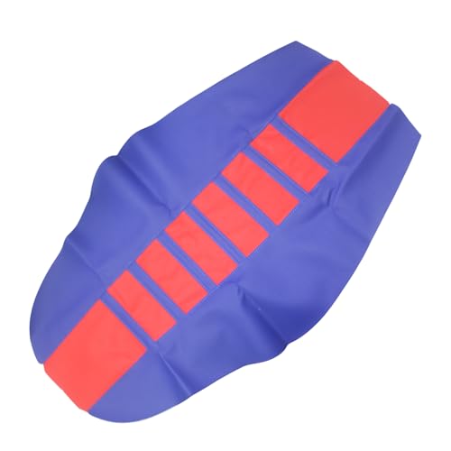 Universal Motorcycle Seat Cover Non-Slip Suitable Rubber Striped Seat Covers Soft for YZ125 YZ250 YZ450F WR250F WR450F TTR230 YZ TTR WR 125 250 Dirt Pit Bike Motocross Off Road Motorbike (Blue+Red) - color: Blue+Red