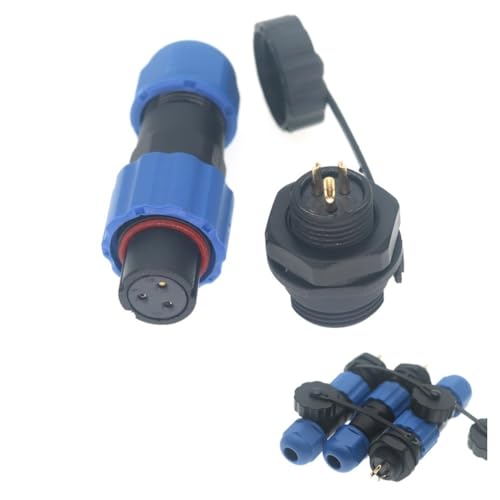 SD13 IP68 1-7 PIN Waterproof Power Connector, High Voltage Circular Industrial Electrical Cable Wire Connector Plug, Rear Nut Panel Socket (3, Rear nut Female Plug, 3pin) - color: Rear nut female plug, size: 3pin