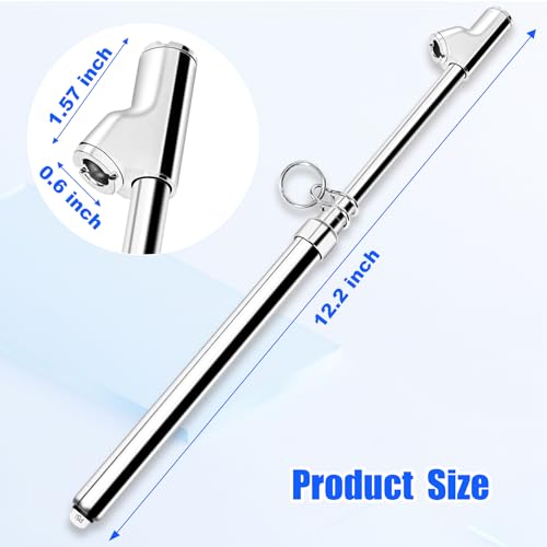 2-Pack Dual Head Tire Pressure Gauge – Heavy Duty 10-150 PSI Air Pressure Gauge with Stainless Steel Body, Metal Nozzle & Durable Plated Brass – for Cars, Trucks, Bikes, RVs & Vehicles - color: Silver, size: 2P