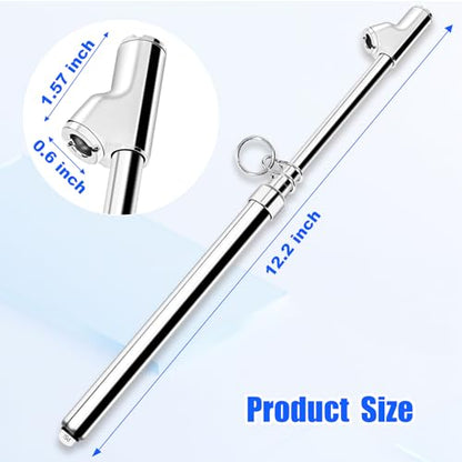 2-Pack Dual Head Tire Pressure Gauge – Heavy Duty 10-150 PSI Air Pressure Gauge with Stainless Steel Body, Metal Nozzle & Durable Plated Brass – for Cars, Trucks, Bikes, RVs & Vehicles - color: Silver, size: 2P