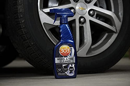 303 Products Wheel and Tire Cleaner - Cleans Both Wheels and Tires Effectively - Tough on Brake Dust - Removes Tire Browning - Foaming Formula, 16 fl. oz. (30590) Packaging May Vary - size: 15.5 Ounce (Pack of 1)