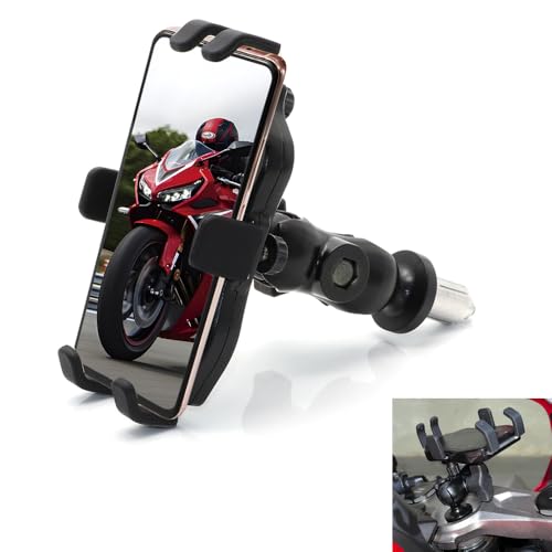 Motorcycle Mobile Phone Mount Mobile Phone Holder Adjustable Size Fit on All Motorcycles with Holes Fixing Device