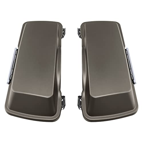 TCMT Hard Saddle bags Saddlebag Trunk W/Latch Keys & Liners Carpet Insert Fits For Harley Touring Road Glide Road King Street Glide Electra Glide Ultra Classic FLHT FLHR FLHX 1994-2013 - color: Frosted Painted Chrome Latches