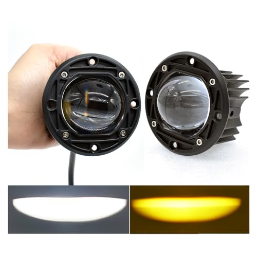 3 Inch Flush Mount Led Pod Work Light for Truck 30W 8D White Amber Spot Light Off Road Light Bar for Tractor Golf Cart UTV ATV 12/24V - color: 2pcs Round