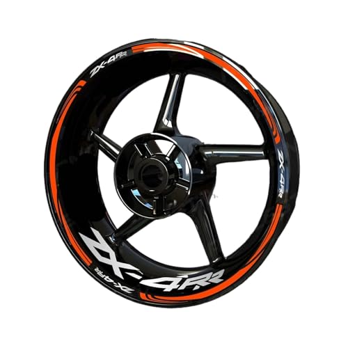 Wheel Stickers for Ka&wasaki for N&INJA ZX-4RR ZX4RR Reflective Motorcycle Wheel Sticker Hub Decal Rim Stripe Tape Decals - color: Style 1
