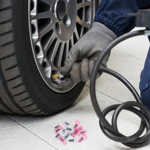 Amosfun Car Puncture Repair Kit 60 Pcs Vacuum Tire Repair Screws with Screwdriver for Quick Self-Service of Tubeless Tires on Car Motorcycle ATV Truck