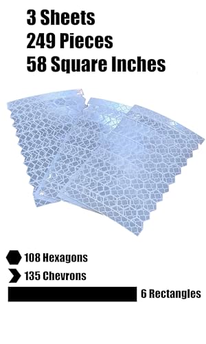ReflecToes Reflective Stickers 3 Pack – High-Visibility Hexagon 720 Safety Decals for Bikes, Helmets, & Scooters – Ultra-Bright 720+ cd/lx/m² - Retroreflective Stickers for Nighttime Visibility - style: Hexagon 720