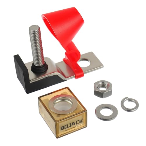 BOJACK MRBF 50A, 58V DC Terminal Fuse Block - Single Stud 5/16" (M8), Compact Marine Rated, IP66 Waterproof Ignition Protected Battery Fuse - 50 AMP - style: 50A