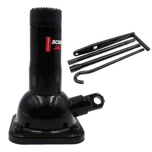 Car Jack 2 Ton (4,000 lb) Capacity Spiral Jack for Pickup Truck, Screw Jacks for Car Lift or Jack Stands, Tire Jack Fit for Ford F150 Truck Chevy Silverado Dodge Ram 1500 (Black) - size: 16 inch