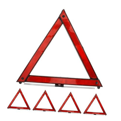 Alipis 5pcs Reflective Safety Triangle Kit Foldable Emergency Warning Sign for Vehicles Roadside Safety Tool for Breakdown Situations