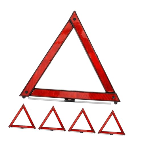 Alipis 5pcs Reflective Safety Triangle Kit Foldable Emergency Warning Sign for Vehicles Roadside Safety Tool for Breakdown Situations