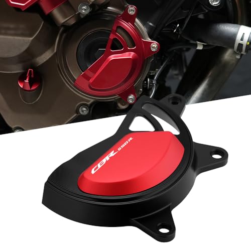 Motorcycle Clutch Guard Protection Compatible with CBR650R 2024 2025 Clutch Cover Crash Frame Slider Falling Protector 2025 CBR650R Accessories -BKRD - color: blackred, size: Type-B