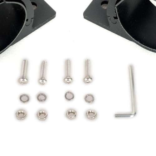2.13 Inch Bull Bar Tube Mount Clamps JIUHUAN LED Light Bar Mounting Brackets Roof Roll Cage Holders for Offroad Trucks ATV SUV 2pcs - size: 2.13inch-L001