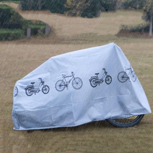 Bicycle Motorcycle Cover, All-Outdoor Protector Portable for Easy Storage- Compact to Carry, 79"L