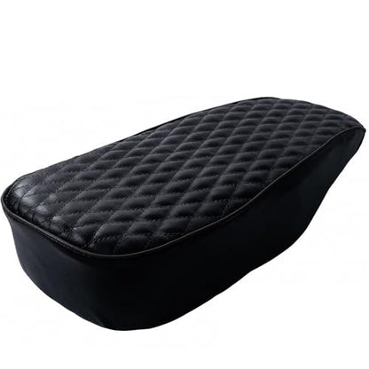 JMCHstore Black Diamond Stitch Retro Upgraded 17'' Seat Cover for Coleman BT200X Mini Bike 196cc, Hisun 200-7 for Viper 200cc Trail Bike Cushion Replacement Parts - color: Black Stitch