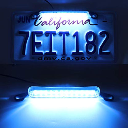 LivTee License Plate Light, Extremely Bright LED License Plate Lights Assembly for Trailer UTV ATV Truck RV Boat, Ice Blue - color: Ice Blue