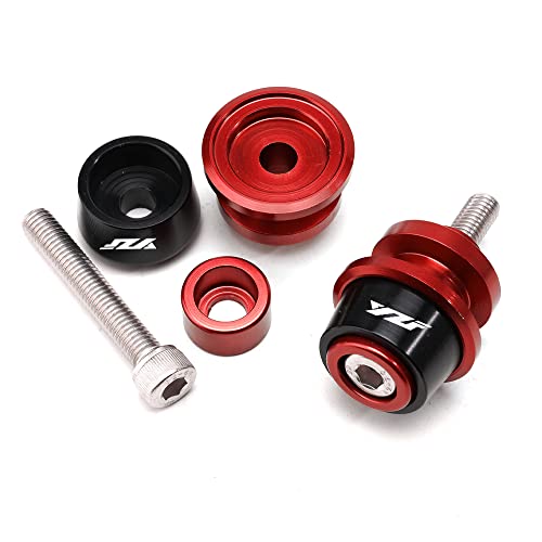 Compatible with 2025 R7 YZF R7 2026 R9 YZF R9 YZF R1 R1M R3 R6 S R25 R15 R125 Motorcycle CNC M6 Swingarm Spool Sliders Stand Screws Slider (Red) - color: Red