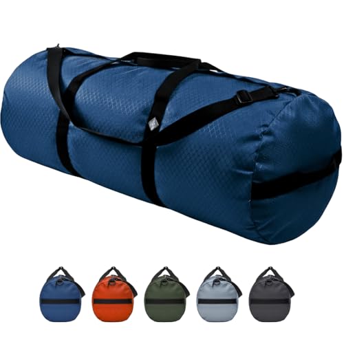 175L Extreme Duffel Bag, Heavy-Duty Gear Bag, 1050D Tuff Cloth, Diamond Ripstop, Reinforced Stitching - Blue (18” x 42") - color: Pacific Blue, size: 18” x 42" (175 Liters)