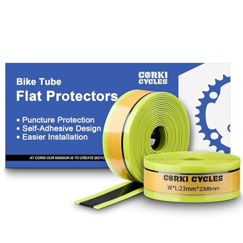 Corki Cycles Bike Tube Flat Protectors and Tire Liners Self Adhesive, Fits Width 1.35-2.4” 12 14 16 18 20 24 26 27.5 29 & 700c Mountain Road Bicycles, 2-Pack - size: 0.91 in Liner for 1 - 1.5 in Tire Width