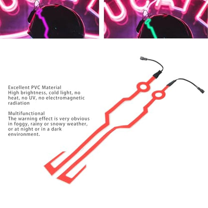 PVC Motorcycle Helmet Light Strip, 3 Modes LED Light for Safety on Helmets, Ideal for Motorcycles, Bikes, and Outdoor Activities, with Water Design for Lasting
