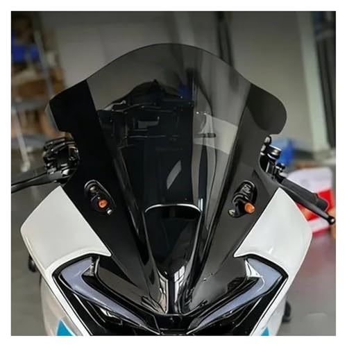 Motorcycle Windshield Windscreen for 675SR-R 675SR R, Motorcycle Windshield Accessories Front Spoiler Wind Deflectors - color: Black Grey A